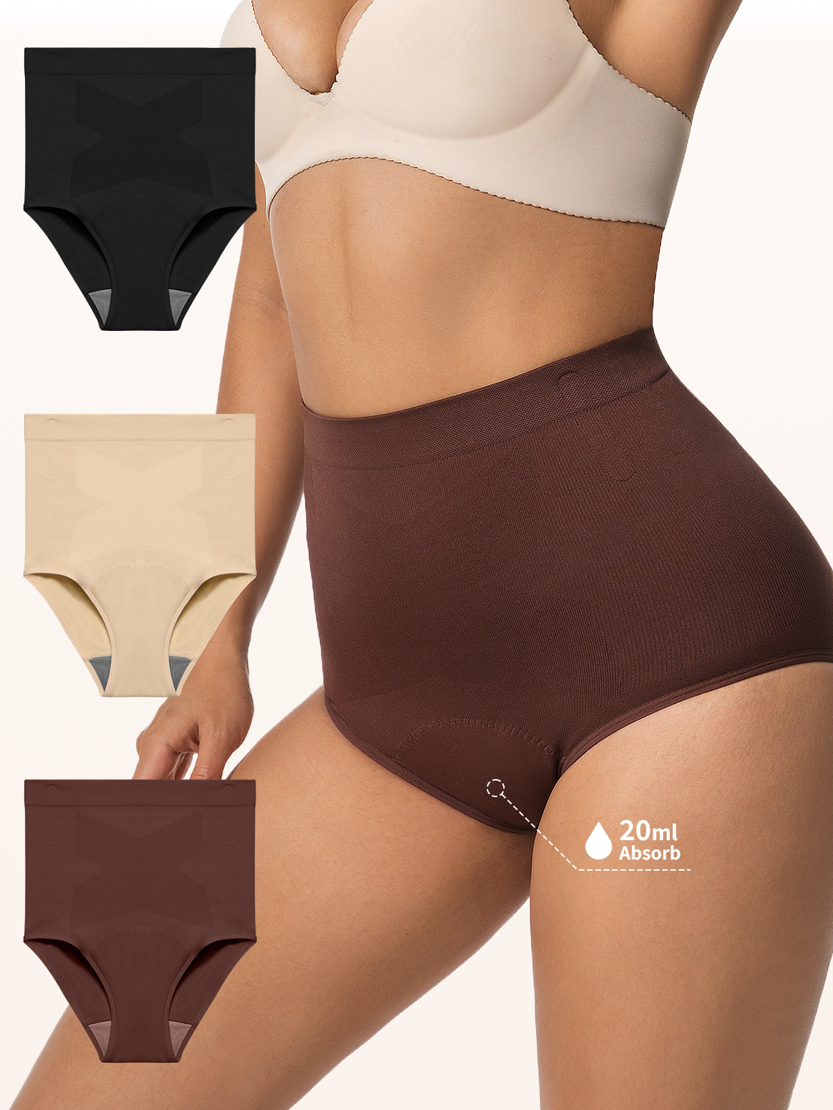Tummy Control Shaping Leakproof Briefs