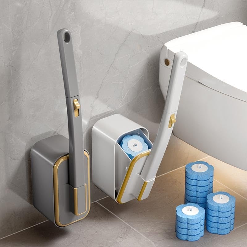 🏆¡¡¡PRECIO ESPECIAL DE LA SEMANA!!!✨Juego de escobilla de baño innovador para montar en la pared 🚽