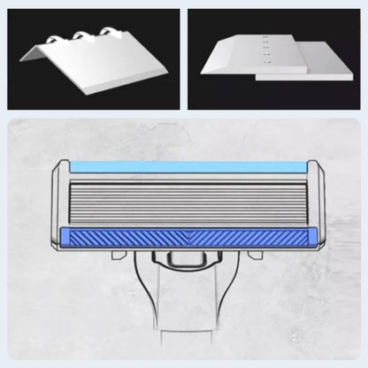 ✨Nueva llegada✨Men's Zero Stimulus 8-layer blades Navaja de afeitar Mango ergonómico🪒