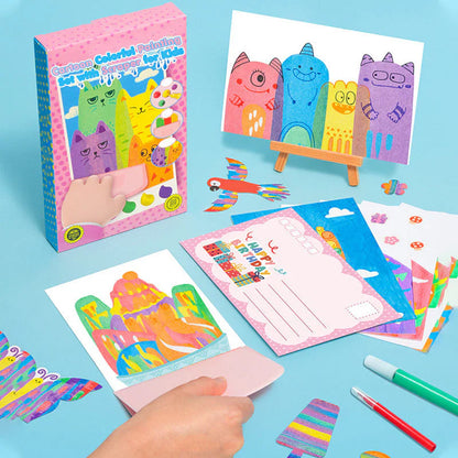 🎁Promoción de Halloween 50 % DE DESCUENTO🎃Set de pintura colorida con raspador para niños🎨