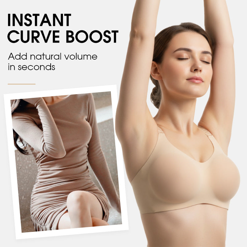 Sujetador de bolsillo con forma de pecho de silicona 2 en 1