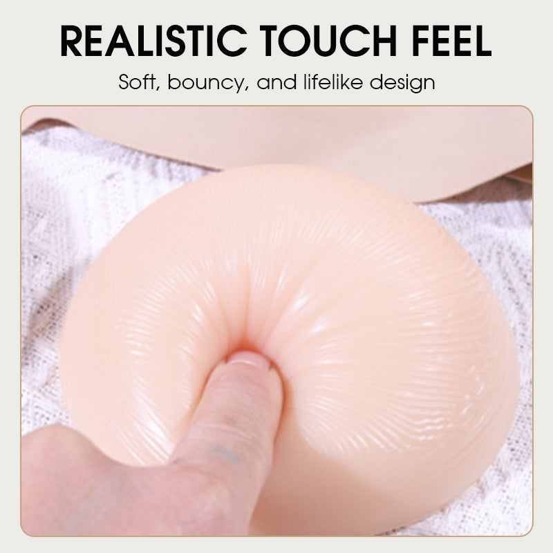 Sujetador de bolsillo con forma de pecho de silicona 2 en 1