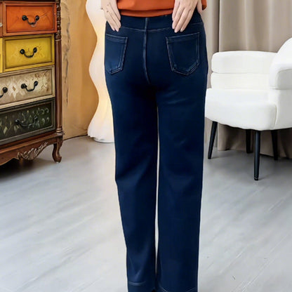 Pantalones rectos de moda informal para mujer