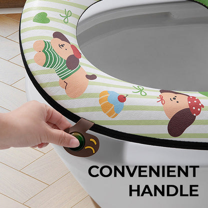 Waterproof Printed Zipper Toilet Seat Cushion