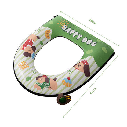 Waterproof Printed Zipper Toilet Seat Cushion
