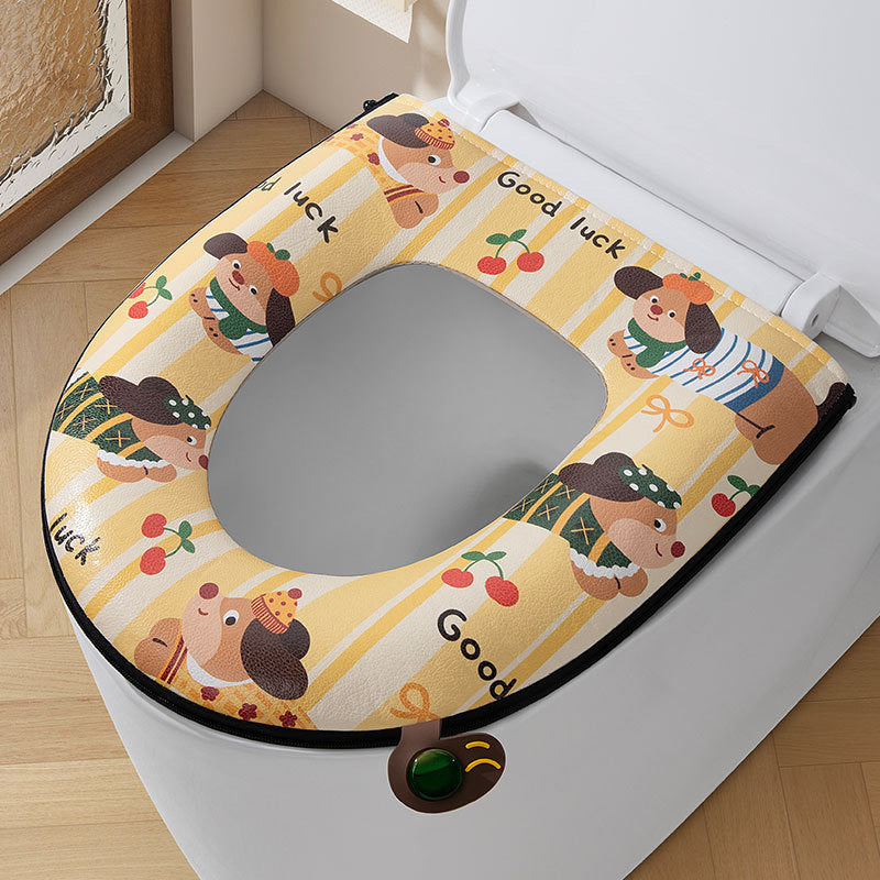 Waterproof Printed Zipper Toilet Seat Cushion