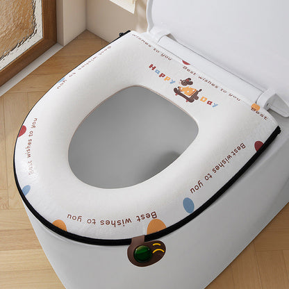 Waterproof Printed Zipper Toilet Seat Cushion