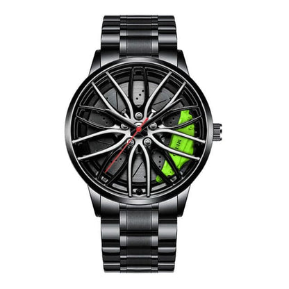 Elegante reloj con forma de neumático de carreras