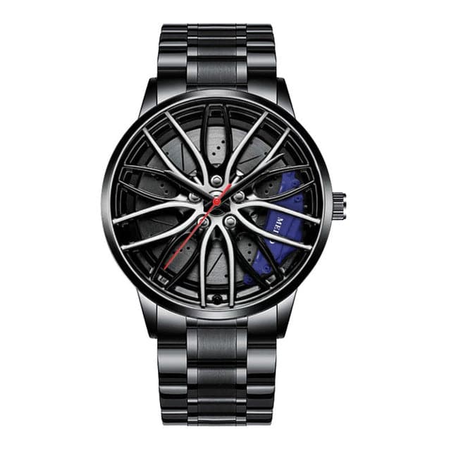 Elegante reloj con forma de neumático de carreras
