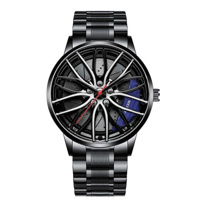 Elegante reloj con forma de neumático de carreras