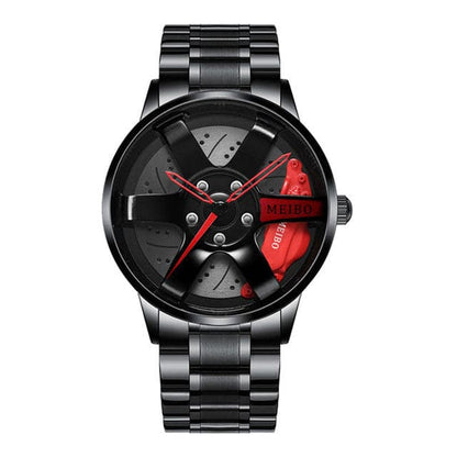 Elegante reloj con forma de neumático de carreras