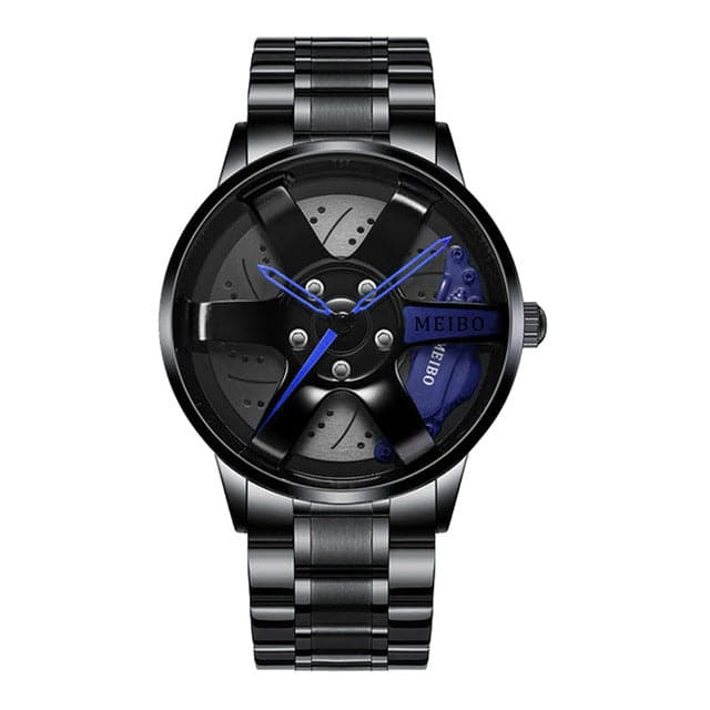 Elegante reloj con forma de neumático de carreras