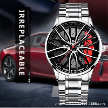 Elegante reloj con forma de neumático de carreras