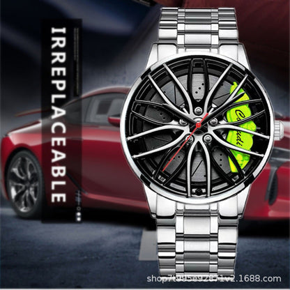 Elegante reloj con forma de neumático de carreras