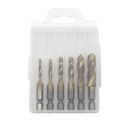 Juego de 6 piezas de brocas espirales compuestas multiuso