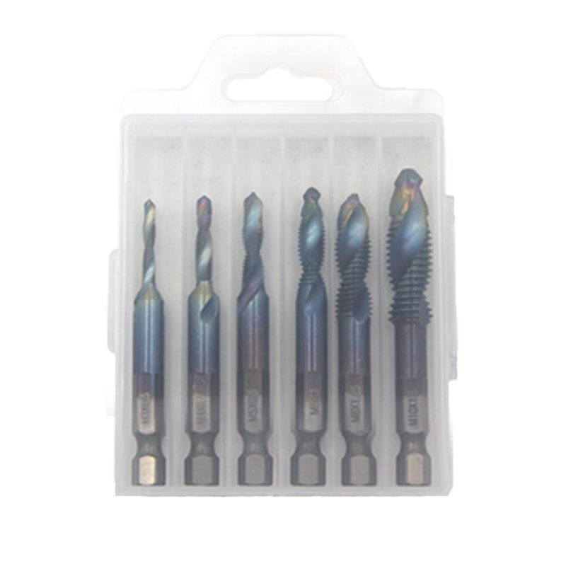 Juego de 6 piezas de brocas espirales compuestas multiuso