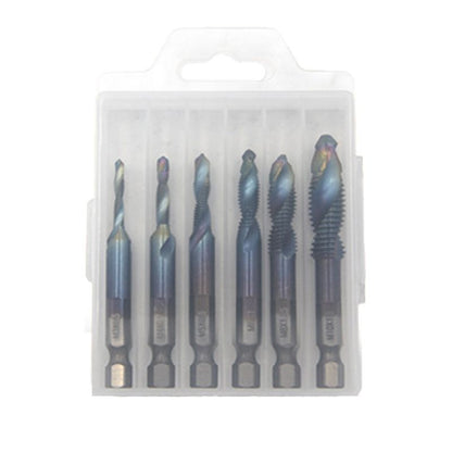 Juego de 6 piezas de brocas espirales compuestas multiuso